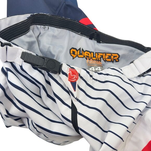 Moose Racing Qualifier Pants White/Red/Blue Mens SZ 44 Bike/Motocross Gear Adj - Picture 16 of 16